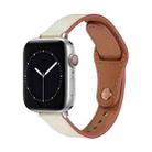 Nail Button Watch Band For Apple Watch Series 8&7 41mm / SE 2&6&SE&5&4 40mm / 3&2&1 38mm(Beige) - 1