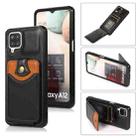 For Samsung Galaxy A12 Soft Skin Leather Wallet Bag Phone Case(Black) - 1