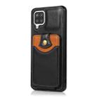 For Samsung Galaxy A12 Soft Skin Leather Wallet Bag Phone Case(Black) - 2