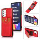 For Samsung Galaxy A52 5G Soft Skin Leather Wallet Bag Phone Case(Red) - 1