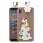 For Xiaomi Redmi 7A Cartoon Shockproof TPU Protective Case with Holder(Hamsters) - 1