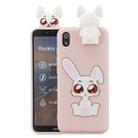 For Xiaomi Redmi 7A Cartoon Shockproof TPU Protective Case with Holder(Rabbit) - 1
