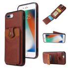 Soft Skin Leather Wallet Bag Phone Case For iPhone 8 Plus / 7 Plus(Brown) - 1