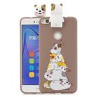 For Huawei P8 Lite(2017) Cartoon Shockproof TPU Protective Case with Holder(Hamsters) - 1