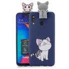 For Huawei P Smart 2019 Cartoon Shockproof TPU Protective Case with Holder(Cat) - 1