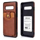 For Samsung Galaxy S10+ Soft Skin Leather Wallet Bag Phone Case(Brown) - 1