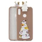 For Huawei Y6(2019) Cartoon Shockproof TPU Protective Case with Holder(Hamsters) - 1