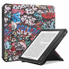 For KOBO Libra2 2021 TPU Multi-folding Leather Tablet Case(Graffiti) - 1