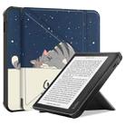 For KOBO Libra2 2021 TPU Multi-folding Leather Tablet Case(Lazy Cat) - 1