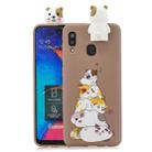 For Huawei Y9(2019) Cartoon Shockproof TPU Protective Case with Holder(Hamsters) - 1