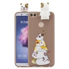 For Huawei Enjoy 7s Cartoon Shockproof TPU Protective Case with Holder(Hamsters) - 1