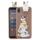 For Huawei Enjoy 8s Cartoon Shockproof TPU Protective Case with Holder(Hamsters) - 1