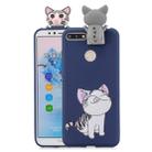 For Huawei Honor 7A Cartoon Shockproof TPU Protective Case with Holder(Cat) - 1