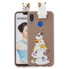 For Huawei Honor 8X Cartoon Shockproof TPU Protective Case with Holder(Hamsters) - 1