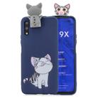 For Huawei Honor 9X Cartoon Shockproof TPU Protective Case with Holder(Cat) - 1