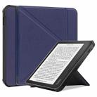 For KOBO Libra2 2021 TPU Multi-folding Leather Tablet Case(Dark Blue) - 1