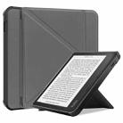 For KOBO Libra2 2021 TPU Multi-folding Leather Tablet Case(Grey) - 1