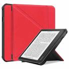 For KOBO Sage 2021 TPU Multi-folding Leather Tablet Case(Red) - 1