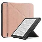 For KOBO Sage 2021 TPU Multi-folding Leather Tablet Case(Rose Gold) - 1