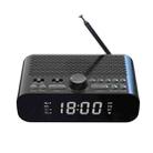 DAB-A5 LED Display Bedside DAB/FM Clock Radio with Bluetooth Speaker, EU Version(Black) - 1