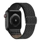 W Texture Nylon Strap For Apple Watch Series 8&7 41mm / SE 2&6&SE&5&4 40mm / 3&2&1 38mm(Black Rainbow) - 1