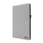 For Nokia T20 TPU + Fabric PU Leather Tablet Case(Grey) - 1