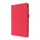 For Nokia T20 TPU + Fabric PU Leather Tablet Case(Red) - 1