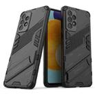 For Samsung Galaxy A73 5G Punk Armor 2 in 1 PC + TPU Shockproof Phone Case with Invisible Holder(Black) - 1