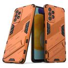 For Samsung Galaxy A73 5G Punk Armor 2 in 1 PC + TPU Shockproof Phone Case with Invisible Holder(Orange) - 1