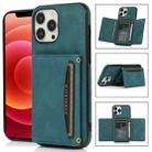 For iPhone 13 Pro Max Three-fold Leather Phone Case with Card Slot & Wallet & Holder (Blue) - 1