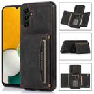For Samsung Galaxy A13 5G Three-fold Leather Phone Case with Card Slot & Wallet & Holder(Black) - 1