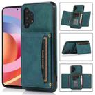 For Samsung Galaxy A32 5G Three-fold Leather Phone Case with Card Slot & Wallet & Holder(Green) - 1