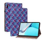 For Huawei MatePad 11 2021 Color Weave Leather Tablet Case with Holder(Blue) - 1