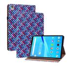 For Lenovo Tab M8 HD TB-8505F 8.0 Color Weave Leather Tablet Case with Holder(Blue) - 1