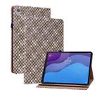 For Lenovo Tab M10 HD Gen 2 TB-X306X Color Weave Leather Tablet Case with Holder(Brown) - 1