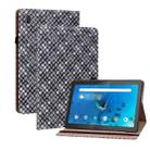 For Lenovo Tab  M10 TB-X605L Color Weave Leather Tablet Case with Holder(Black) - 1