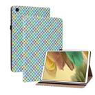 For Samsung Galaxy Tab A7 Lite T220 8.4 Color Weave Leather Tablet Case with Holder(Rainbow) - 1