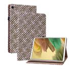 For Samsung Galaxy Tab A7 Lite T220 8.4 Color Weave Leather Tablet Case with Holder(Brown) - 1