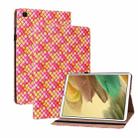 For Samsung Galaxy Tab A7 Lite T220 8.4 Color Weave Leather Tablet Case with Holder(Rose Red) - 1