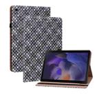 For Samsung Galaxy Tab A8 10.5 2021 Color Weave Leather Tablet Case with Holder(Black) - 1