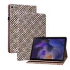 For Samsung Galaxy Tab A8 10.5 2021 Color Weave Leather Tablet Case with Holder(Brown) - 1