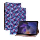 For Samsung Galaxy Tab A8 10.5 2021 Color Weave Leather Tablet Case with Holder(Blue) - 1