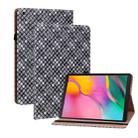 For Samsung Galaxy Tab A 10.1 2019 T510 Color Weave Leather Tablet Case with Holder(Black) - 1