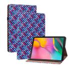 For Samsung Galaxy Tab A 10.1 2019 T510 Color Weave Leather Tablet Case with Holder(Blue) - 1
