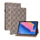 For Samsung Galaxy Tab A 8.0 2019 T290 Color Weave Leather Tablet Case with Holder(Brown) - 1