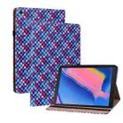 For Samsung Galaxy Tab A 8.0 2019 T290 Color Weave Leather Tablet Case with Holder(Blue) - 1