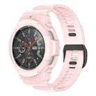 For Samsung Galaxy Watch4 Classic 42mm Carbon Fiber Sport Silicone Integrated Watch Band(Sand Pink) - 1