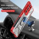 For Samsung Galaxy S21 Ultra 5G PC + TPU Shockproof Phone Case with Metal Ring Holder(Red) - 6