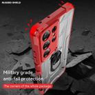 For Samsung Galaxy S21 Ultra 5G PC + TPU Shockproof Phone Case with Metal Ring Holder(Red) - 7