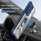 For Samsung Galaxy S21 Ultra 5G PC + TPU Shockproof Phone Case with Metal Ring Holder(Blue) - 6